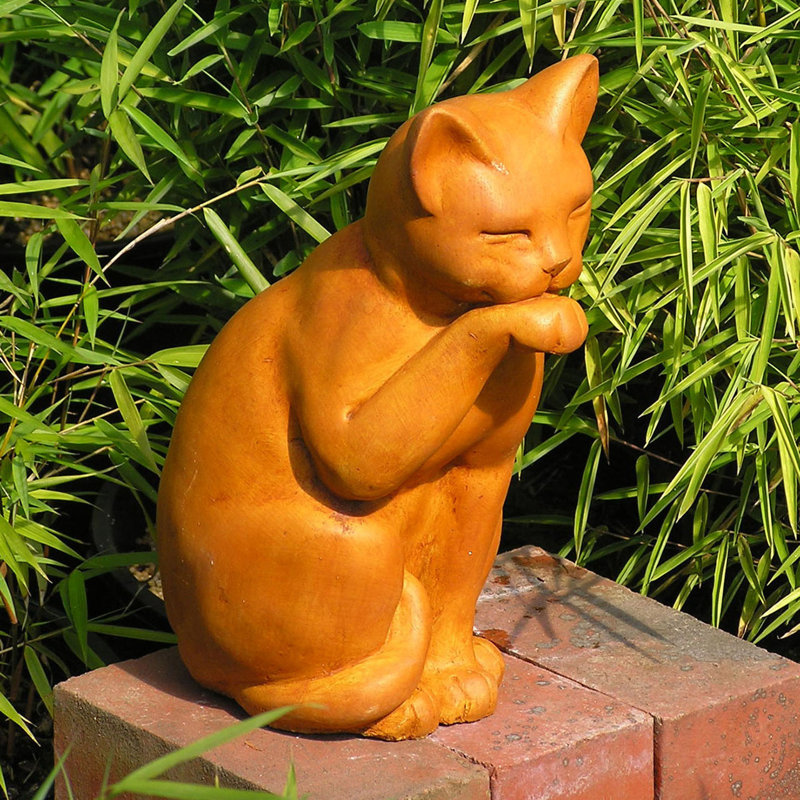 Nichols Bros. Stoneworks Contented Cat Statue & Reviews Wayfair